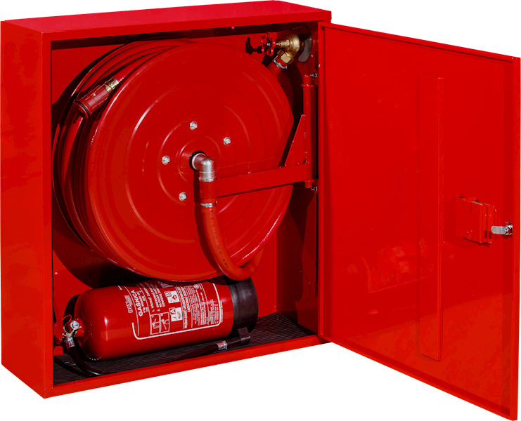 ​​​​​Hydrant wewnętrzny DN25 z miejscem na gaśnicę pod spodem (KP) H25-Z-KP-30 / H25-W-KP-30
