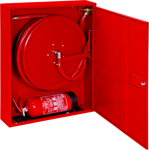 Hydrant wewnętrzny DN25 smukły z miejscem na gaśnicę pod spodem (KP) H25S-Z-KP-30 / H25S-W-KP-30