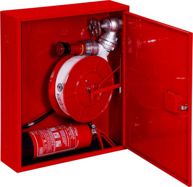 Hydrant wewnętrzny DN52 z miejscem na gaśnicę pod spodem H52-Z-KP-15 / H52-W-KP-15
