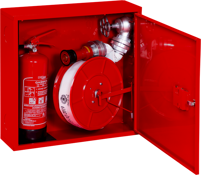 Hydrant wewnętrzny DN52 z miejscem na gaśnicę obok H52-Z-K-15 / H52-W-K-15