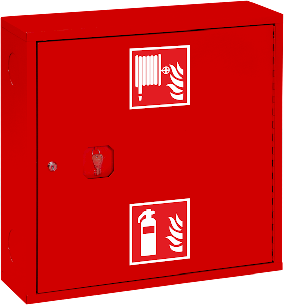 Hydrant wewnętrzny DN52 z koszem i miejscem na gaśnicę obok H52-Z-K-15K / H52-W-K-15K