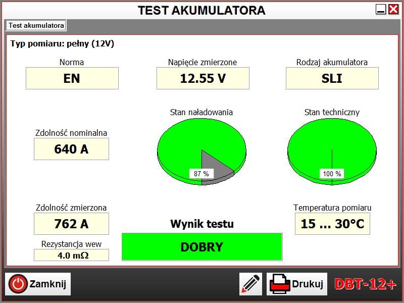 MIERNIK/TESTER AKUMULATORÓW DBT  