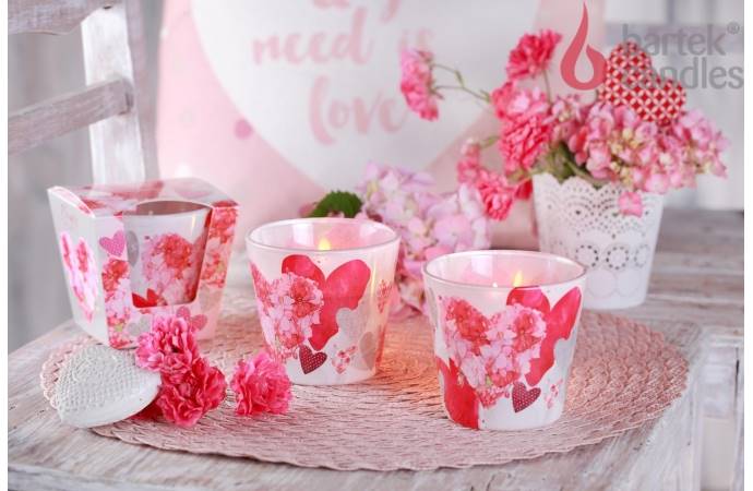 Świeca zapachowa w szkle Flowers Hearts 115g