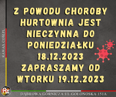 Hurtownia nieczynna do 18.12.2023