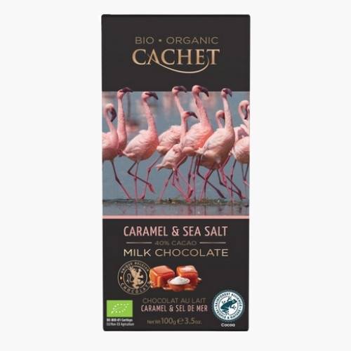 Cachet czekolada 90g Org 40% Carmel & Sea Salt