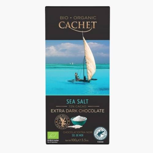Cachet czekolada 90g Org 72% Sea Salt