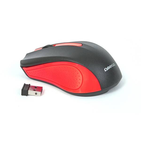 MYSZ OMEGA WIRELESS 2,4GHZ B/RED NANO1000dpi 41795