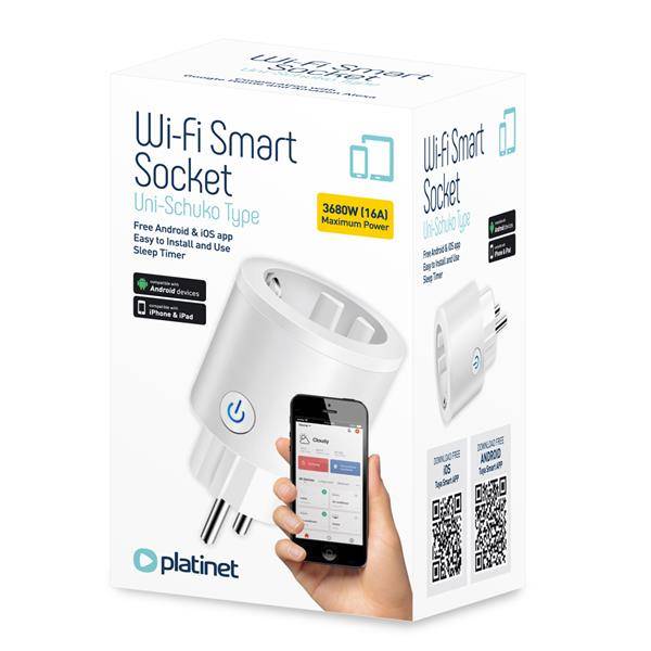GNIAZDO WIFI PLATINET SMART SOCKET PLUG 16A 45473