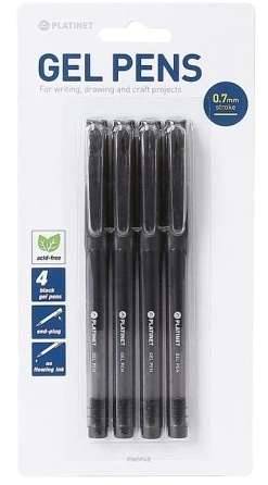 DŁUGOPIS PLATINET GEL INK PENS BLACK /BL.4/ 43006