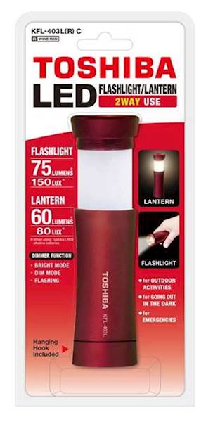 LATARKA TOSHIBA LED 2W KFL 403L CZERWONA 3XAAA