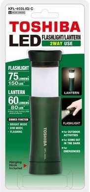 LATARKA TOSHIBA LED 2W KFL 403L ZIELONA 3XAAA