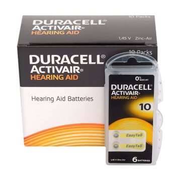Bateria Duracell  DA 10    8 %VAT 6/60