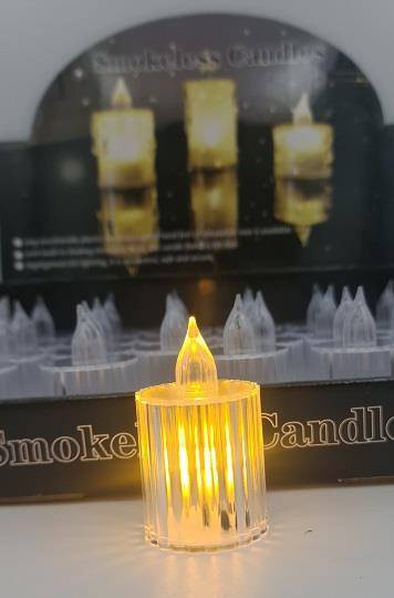 Znicz elektron ŚWIECA Mini Prążkowany 6,5cmPRZ/24/