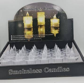 Znicz elektron ŚWIECA Mini Prążkowany 6,5cmPRZ/24/