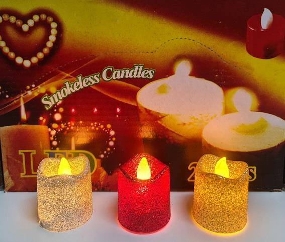 Znicz ele. ŚWIECA MINI BROKAT 4,5  MIX 24BL/782030