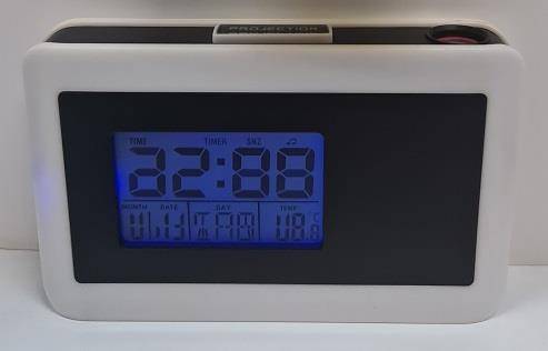 BUDZIK Kwarc B4006 z Projektorem BIAŁY prostok.