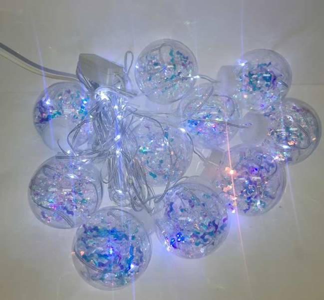 LAMPKI CHOINK. BOMBKA MAŁA CW10SZT.24LED 3M L193-5