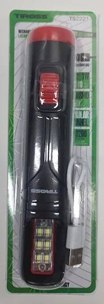 Lat TIROSS 2221   1 LED + 6 SMD LED USB SOLAR