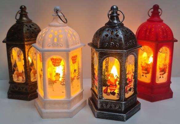 OZDOBY  CHOINK. LAMPION AŻUR PROSTY 13 CM/12/DL527