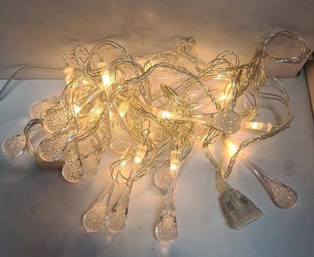 LAMPKI CHOINK. KROPLA B. CIEPŁA 20 LED KOD 417WW /