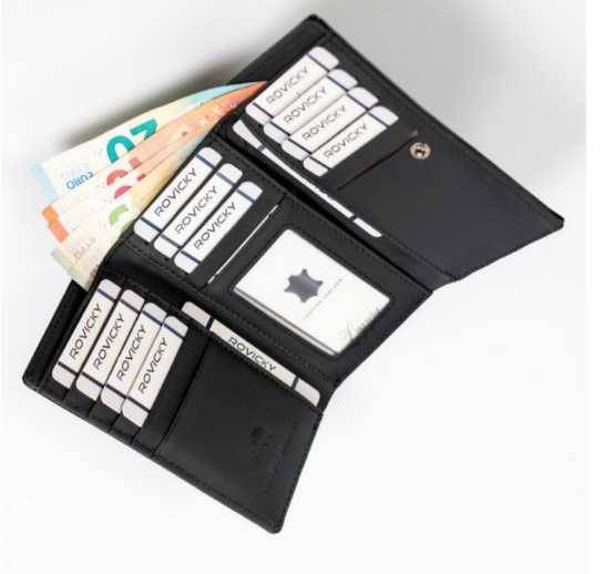 PORTFEL DAMSKI CAVALDI SKÓRA+PU PX23-JMP 2921 BLAC