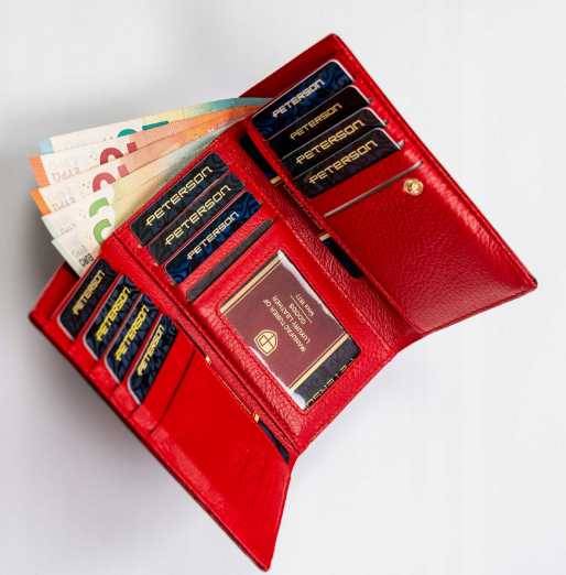 Portfel Damski PETERSON PTN 42108 BF 6917 RED