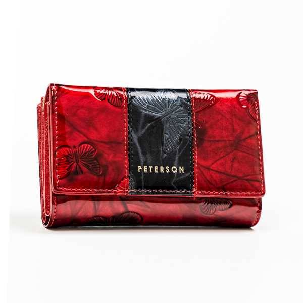 Portfel Damski PETERSON PTN 42108 BF 7099 RED BLAC