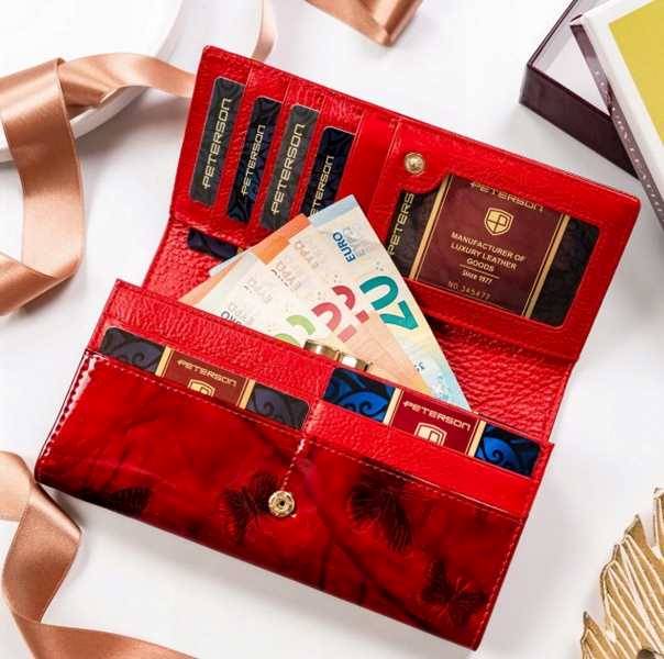 Portfel Damski PETERSON PTN 42122 BF 6924 RED
