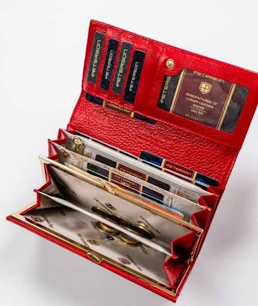 Portfel Damski PETERSON PTN 42122 BF 6924 RED