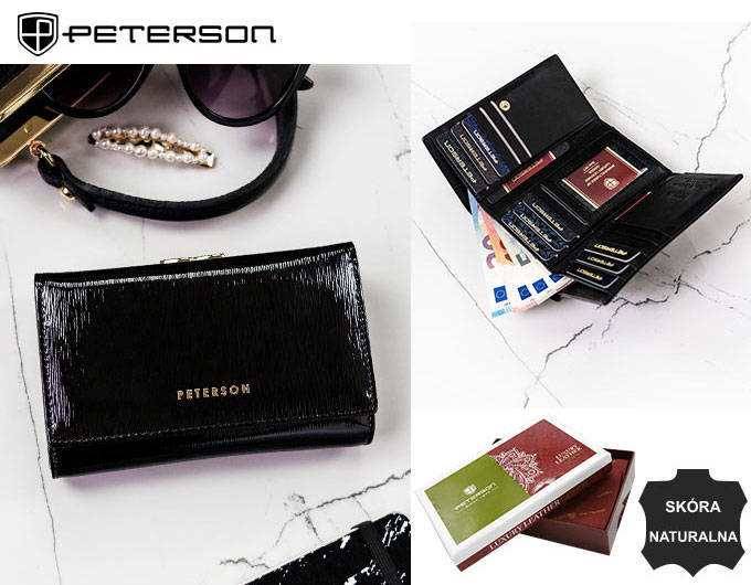 Portfel Damski PETERSON PTN 42108 SH 9831 BLACK
