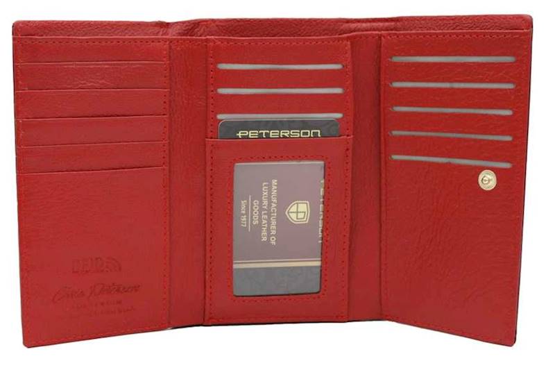 Portfel Damski PETERSON PTN 42108 SBR 7389 RED