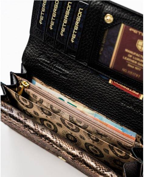 Portfel Damski PETERSON PTN BS 411 1858 SN BLACK