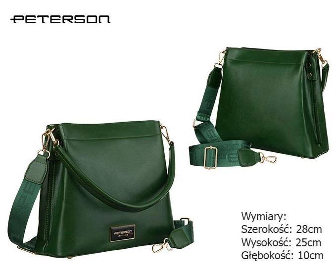 Torebka damska PETERSON PU PTN H3655 0029 Green