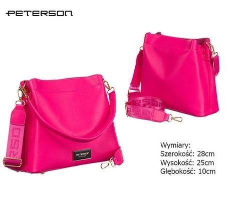 Torebka damska PETERSON PTN H3655 0005 FUCHSIA