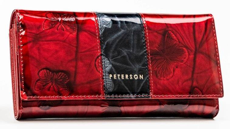 Portfel Damski PETERSON PTN 42122 BF 7105 RED BLAC
