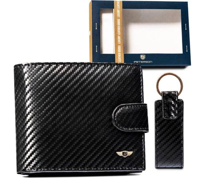 Portfel Męski PETERSON + BRELOK N992L 6877 BLACK