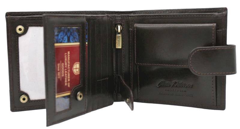 Portfel Męski PETERSON 22305L VT 4539 BLACK METAL