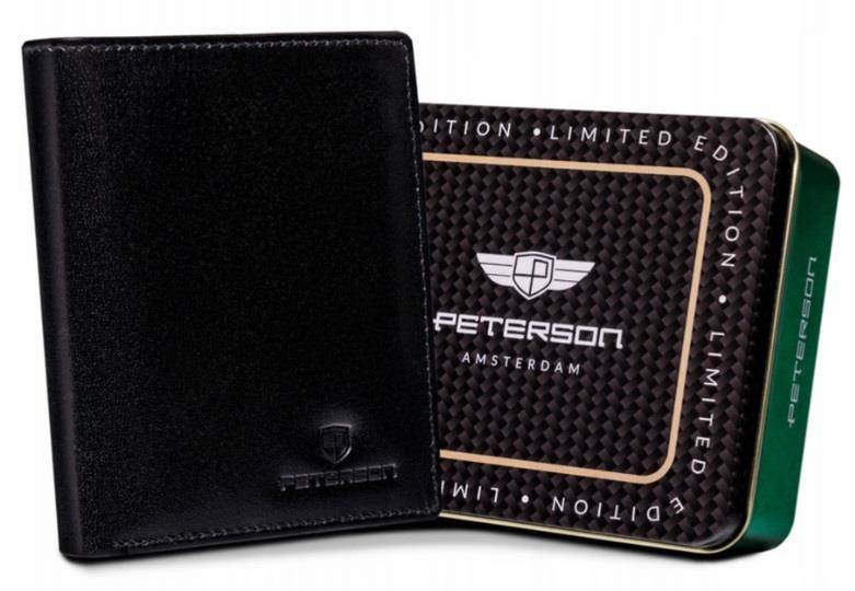 Portfel Męski PETERSON PTN N318 BLACK ME 5335