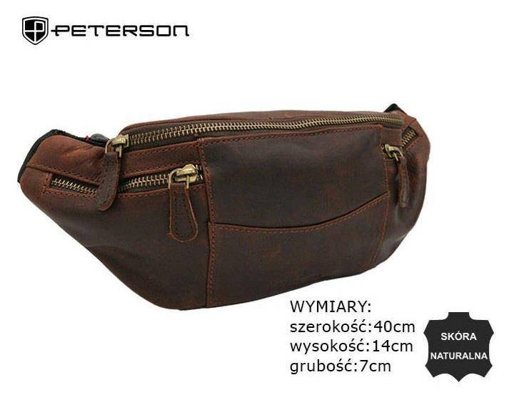 Torebka Saszetka nerka PETERSON 8540 BROWN