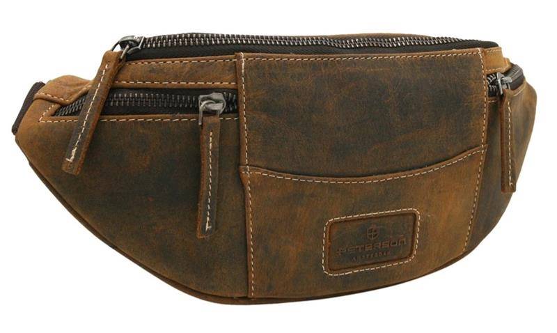 Torebka Saszetka nerka PETERSON 3663 BROWN