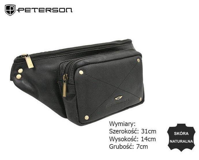 Torebka Saszetka nerka  PETERSON 2708 BLACK