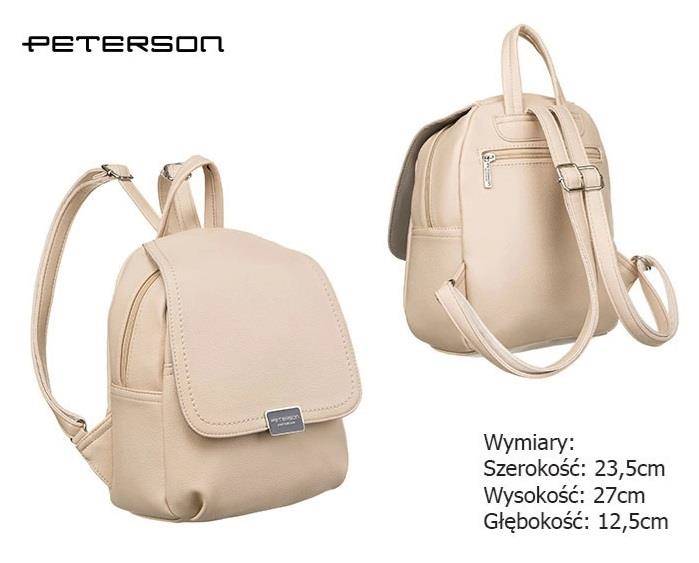 Plecak Damski PETERSON PTN 6739 0258 D. BEIGE