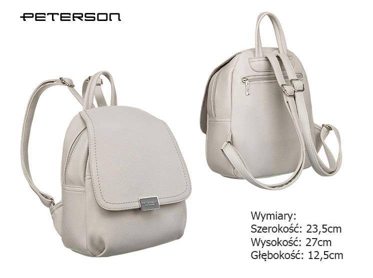 Plecak Damski PETERSON PTN 6739 0234 GRAY