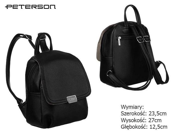 Plecak Damski PETERSON PTN 6739 0227 BLACK