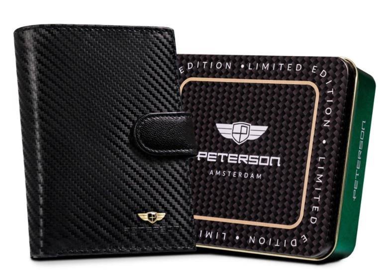 Portfel Męski PETERSON 333Z CA 6600 BLACK METAL