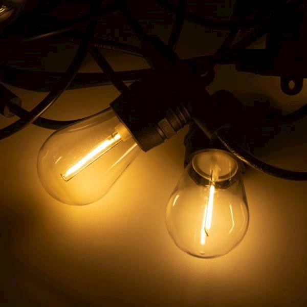 GIRLANDA SOLARNA LED 10M +10 G45 E27 0.3W 2700K
