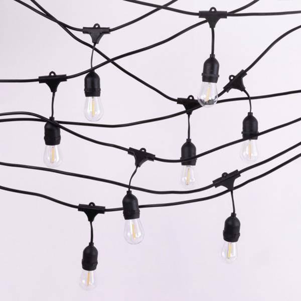 GIRLANDA OGRODOWA LED 10M +10 G45 E27 1w 2700K