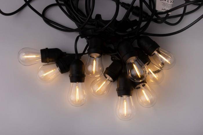 GIRLANDA OGRODOWA LED 10M +10 G45 E27 1w 2700K