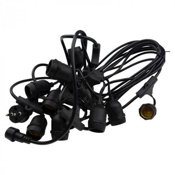 GIRLANDA OGRODOWA LED 10M +10 G45 E27 1w 2700K