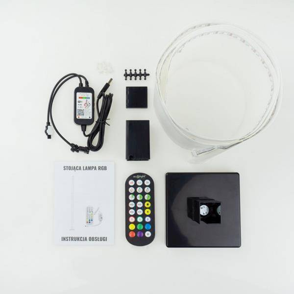 Lampa ECO STOJĄCA MUZYCZNA RGB CZARNA EC20546 TUYA
